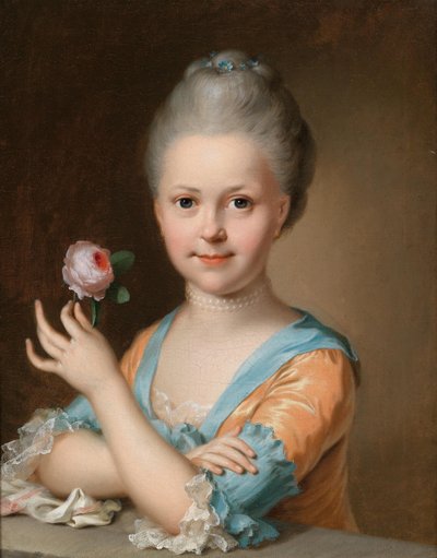 Bildnis eines jungen Mädchens mit einer Rose von Johann Heinrich Tischbein